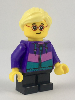 LEGO Minifigure-Hiker, Girl Child, Dark Purple Jacket-Creator / Model / Recreation-cty908-Creative Brick Builders